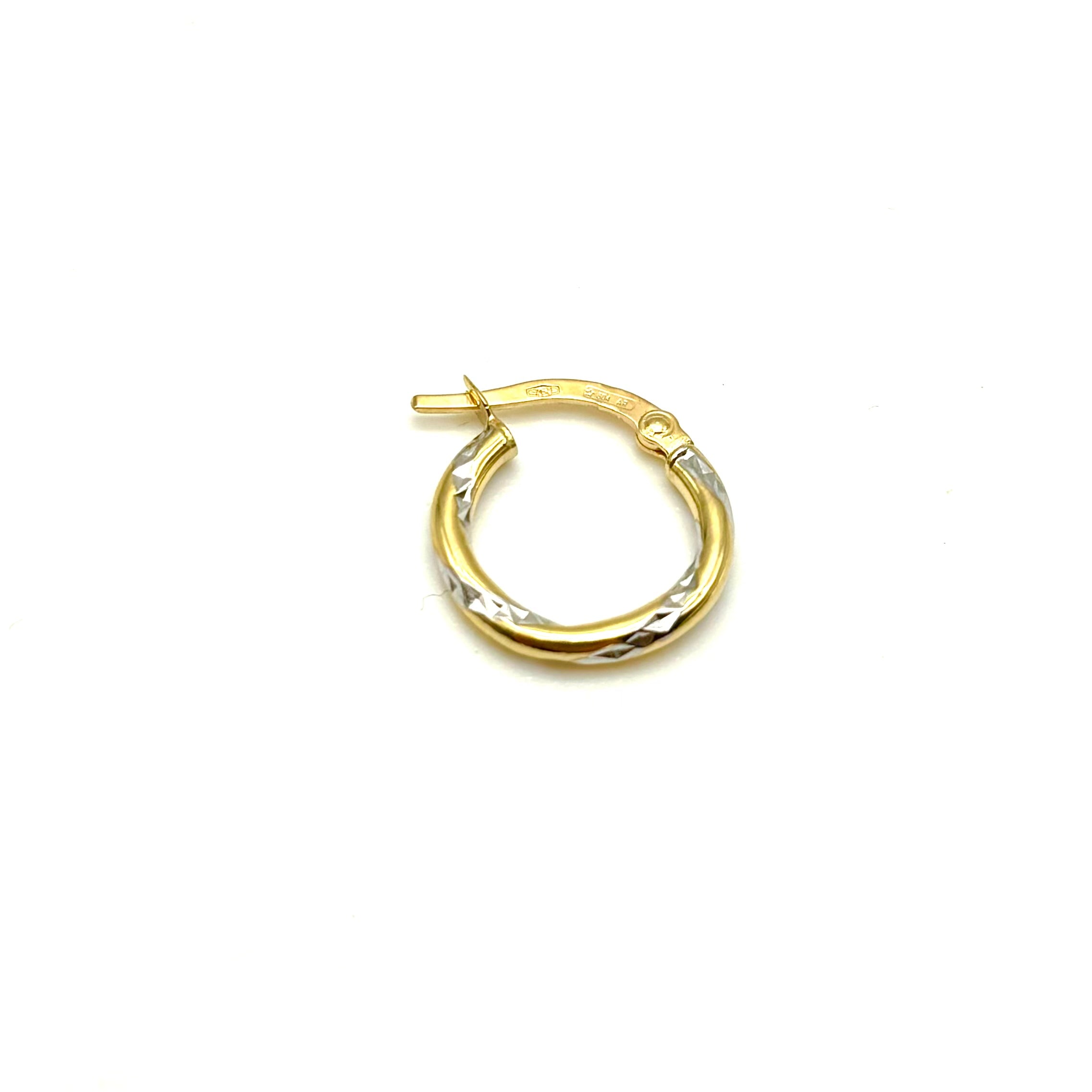 18K GOLD HOOP EARRINGS - HANDMADE IN ITALY