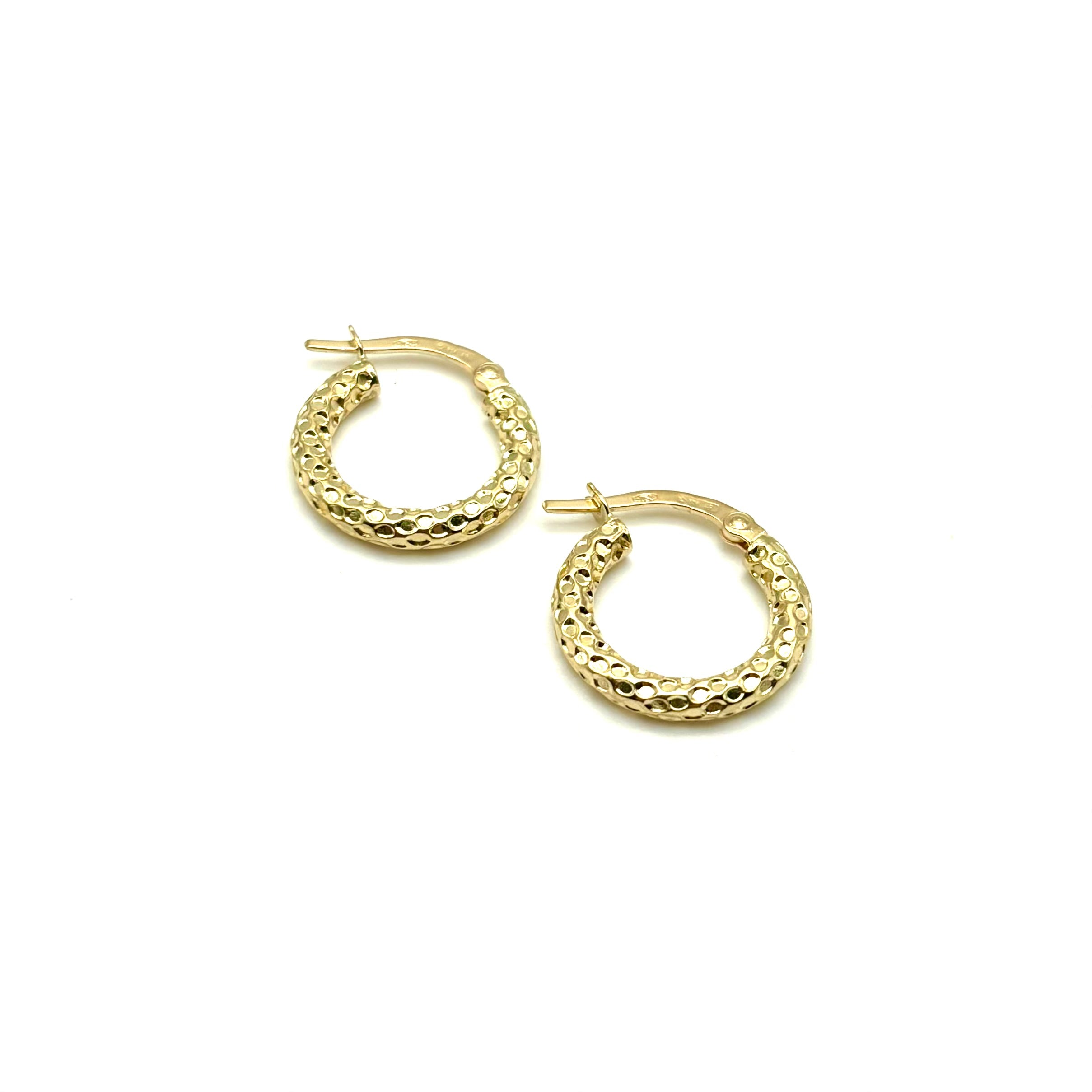 18K GOLD SOFIA HOOP EARRINGS - HANDMADE IN ITALY