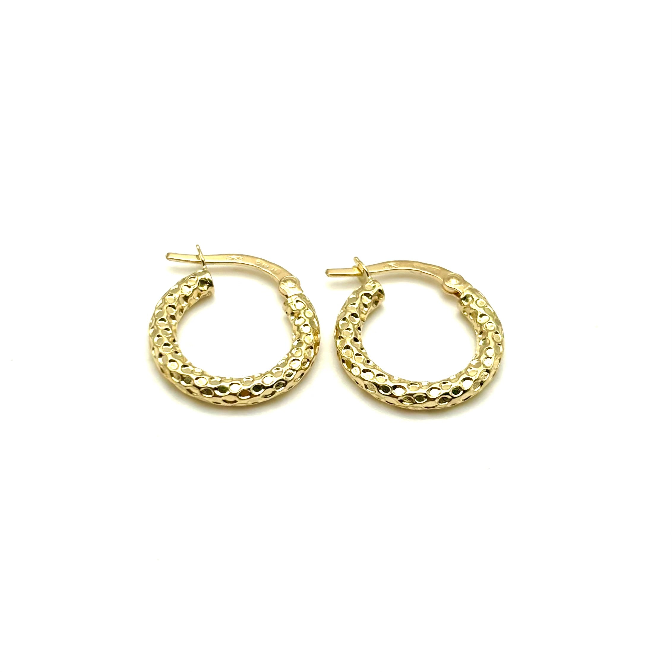 18K GOLD SOFIA HOOP EARRINGS - HANDMADE IN ITALY