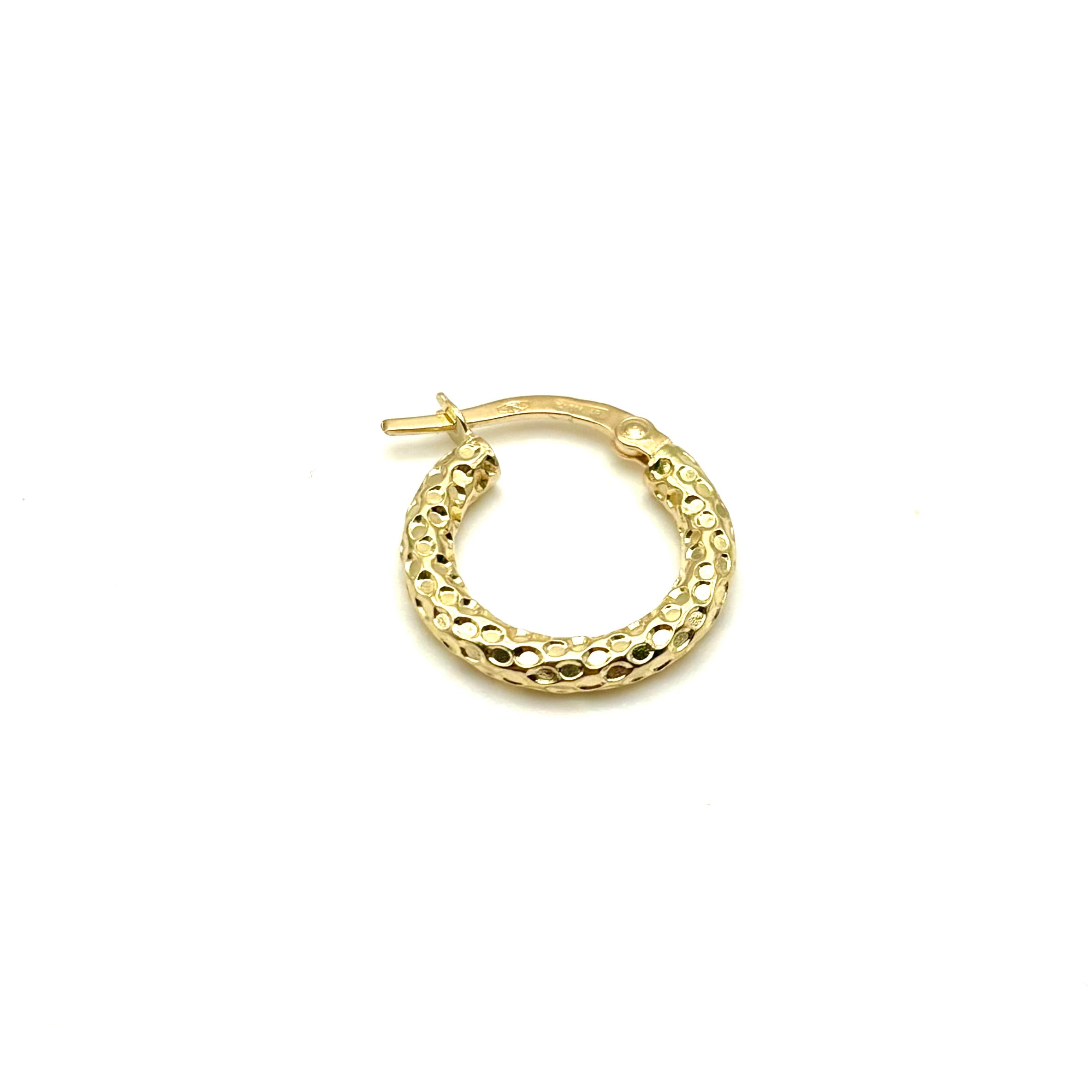 18K GOLD SOFIA HOOP EARRINGS - HANDMADE IN ITALY