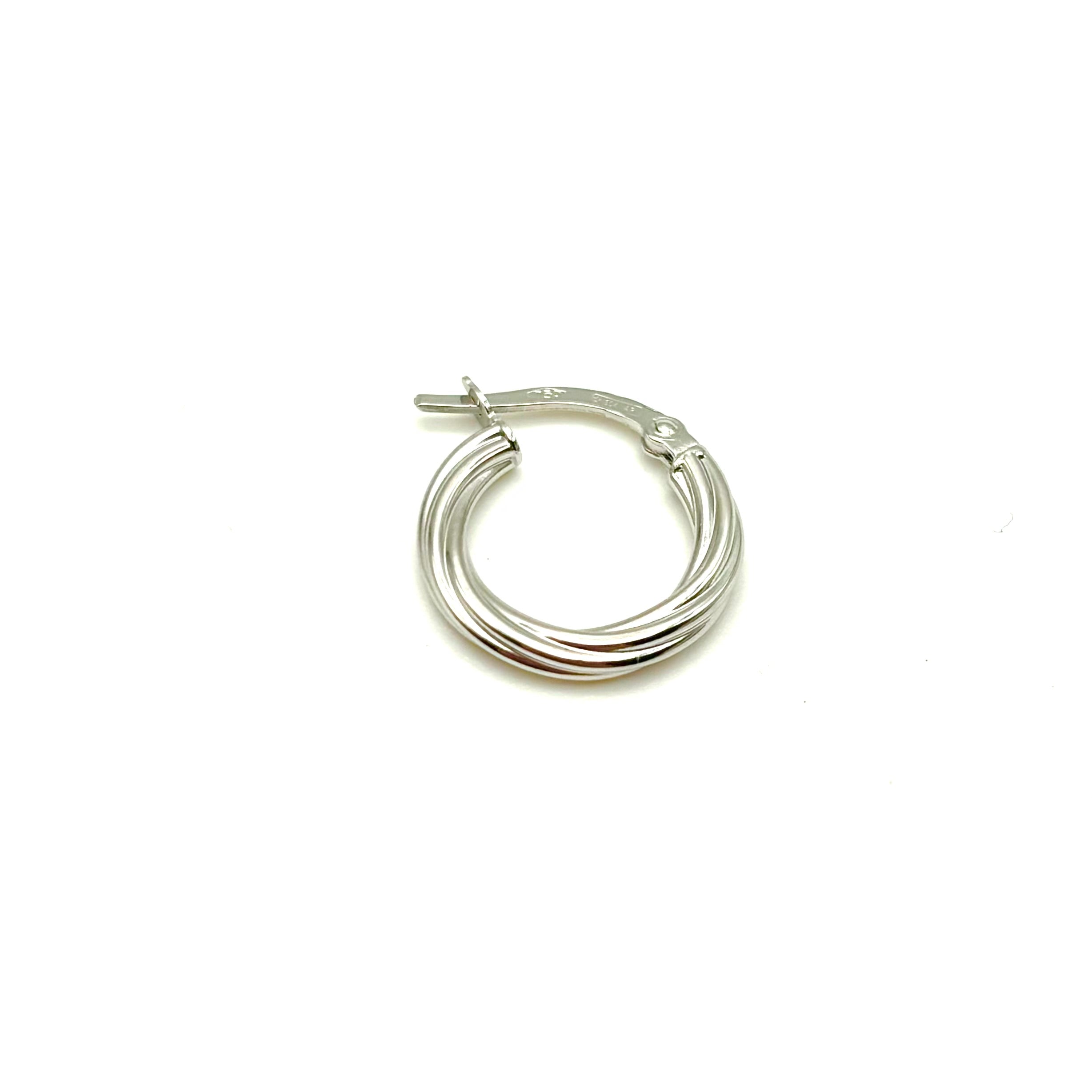 18K GOLD TWISTED HOOP EARRINGS - HANDMADE IN ITALY
