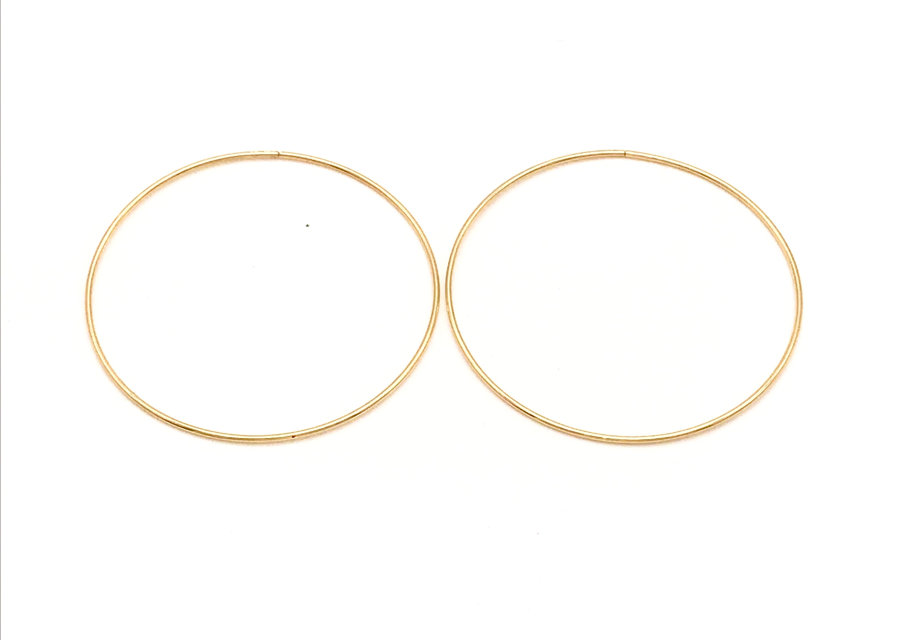 18K GOLD NICOLE LARGE HOOP EARRINGS - HANDMADE IN ITALY
