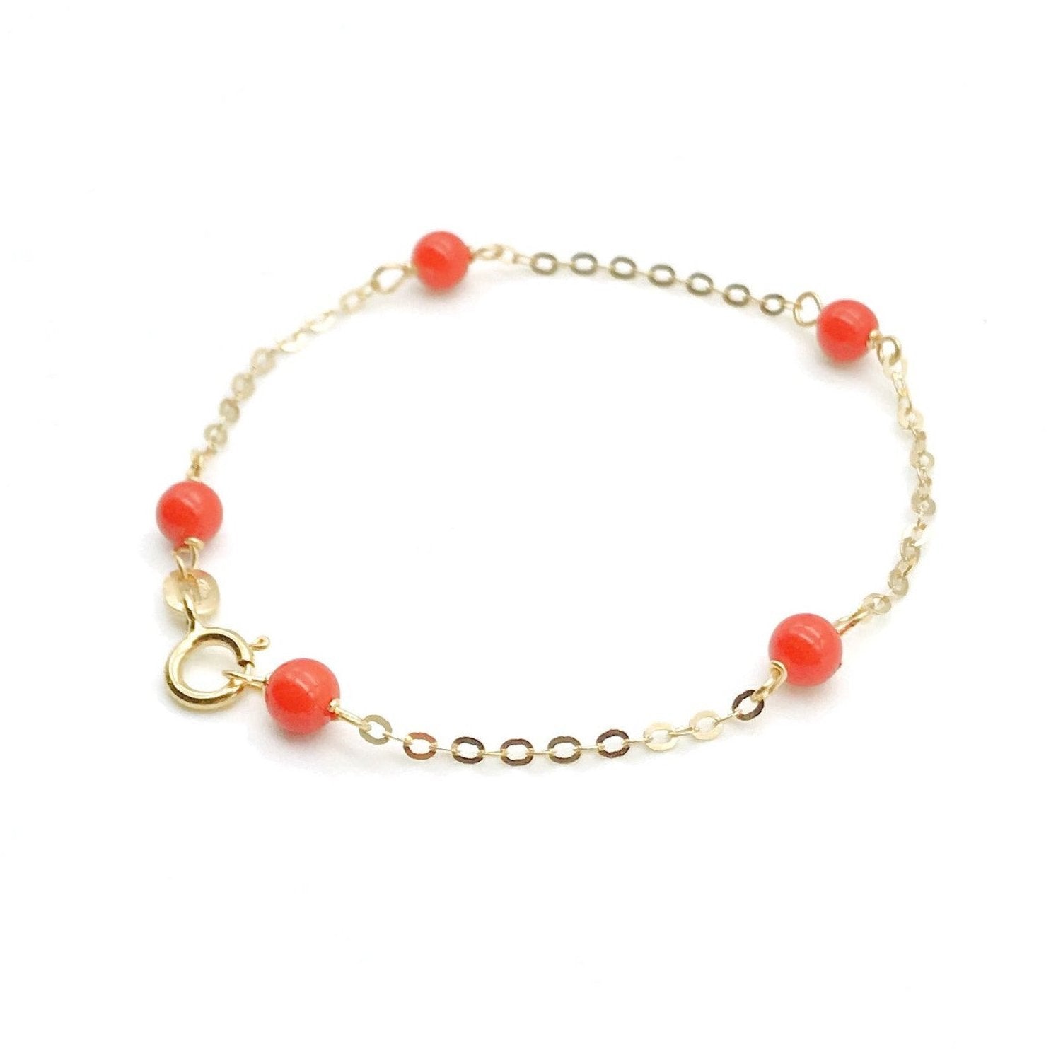 18K GOLD APOLLO CORALS BRACELET - HANDMADE IN ITALY