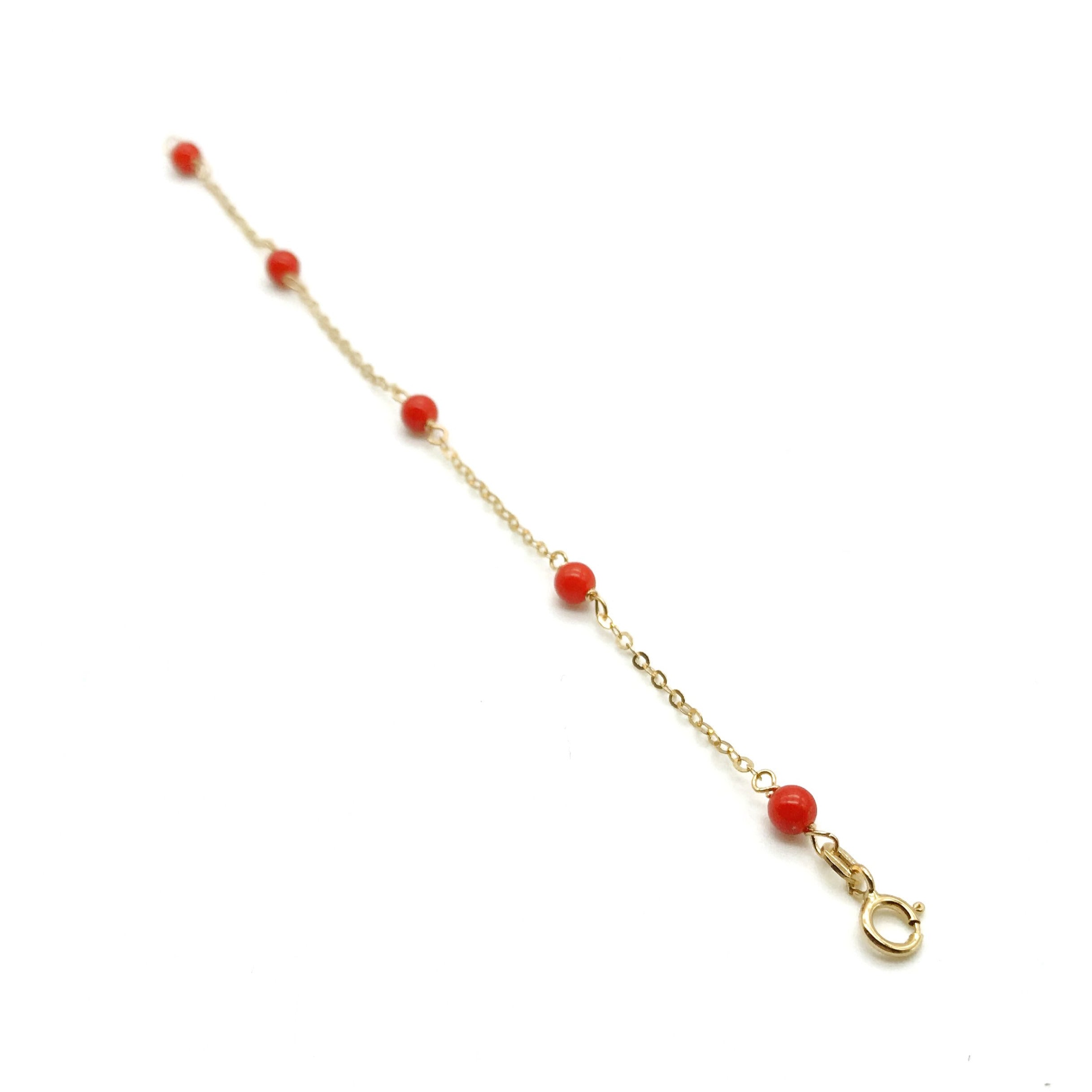 18K GOLD APOLLO CORALS BRACELET - HANDMADE IN ITALY