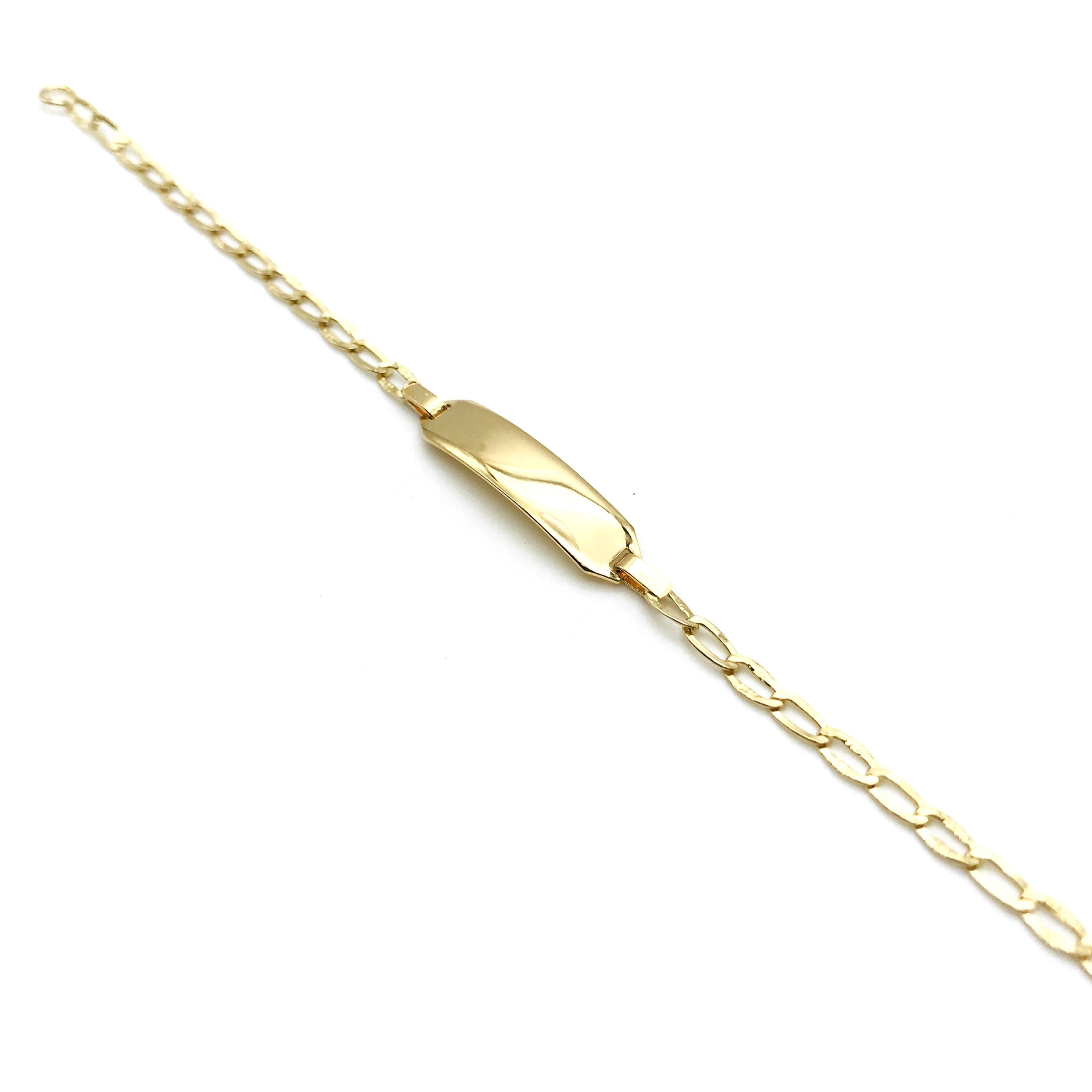 18K GOLD ROMA BAR BRACELET - HANDMADE IN ITALY