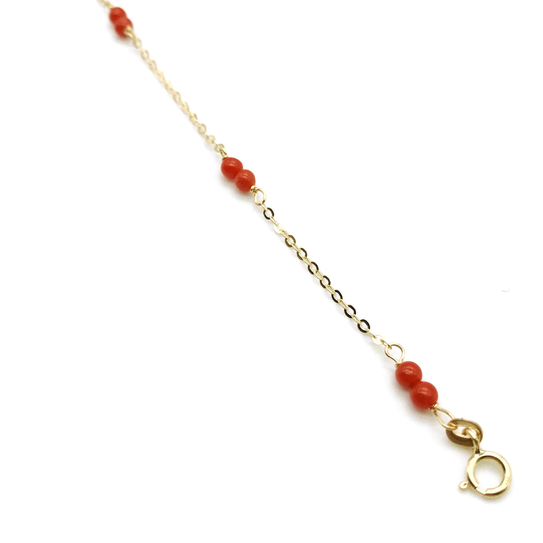 18K GOLD ACQUA CORALS BRACELET - HANDMADE IN ITALY