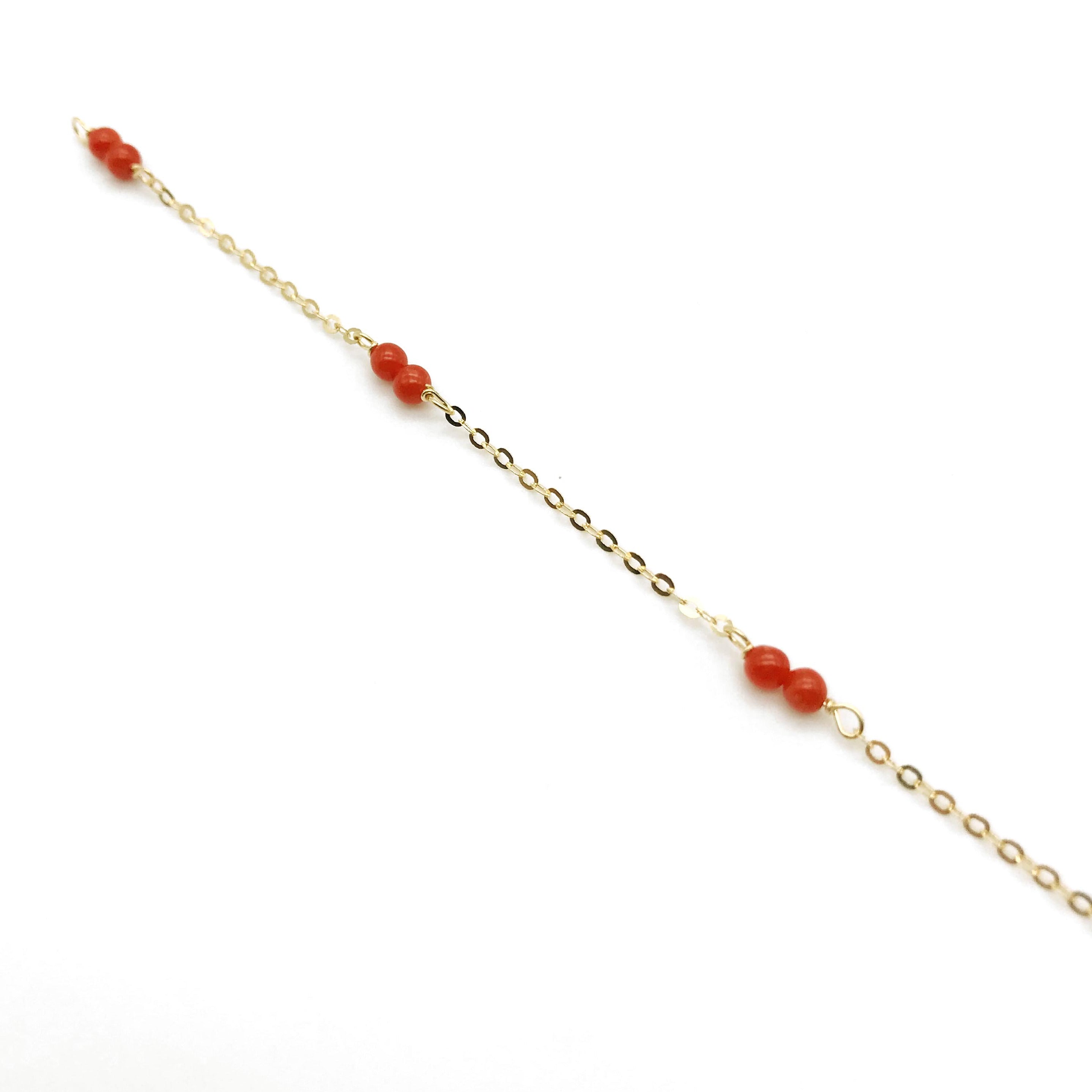 18K GOLD ACQUA CORALS BRACELET - HANDMADE IN ITALY