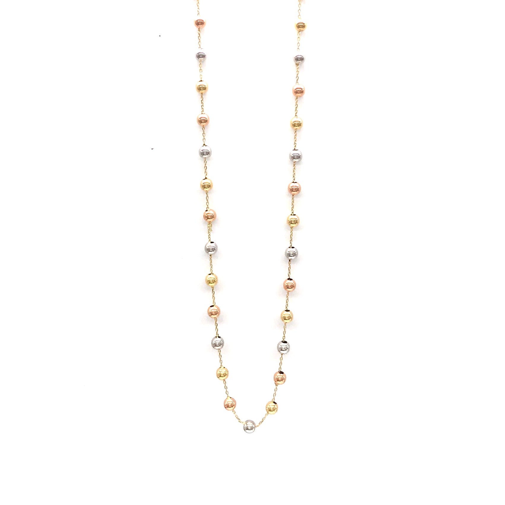 18K GOLD BRICCO SPHERES NECKLACE - HANDMADE IN ITALY