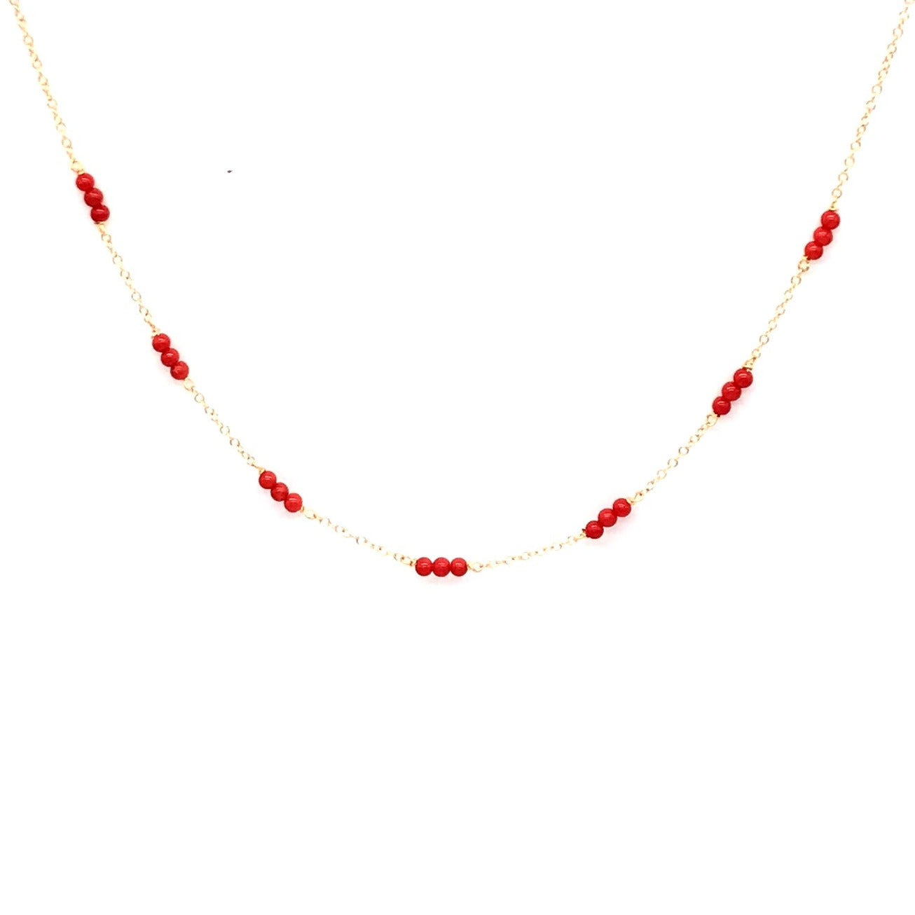 18K GOLD ALYX CORALS NECKLACE - HANDMADE IN ITALY