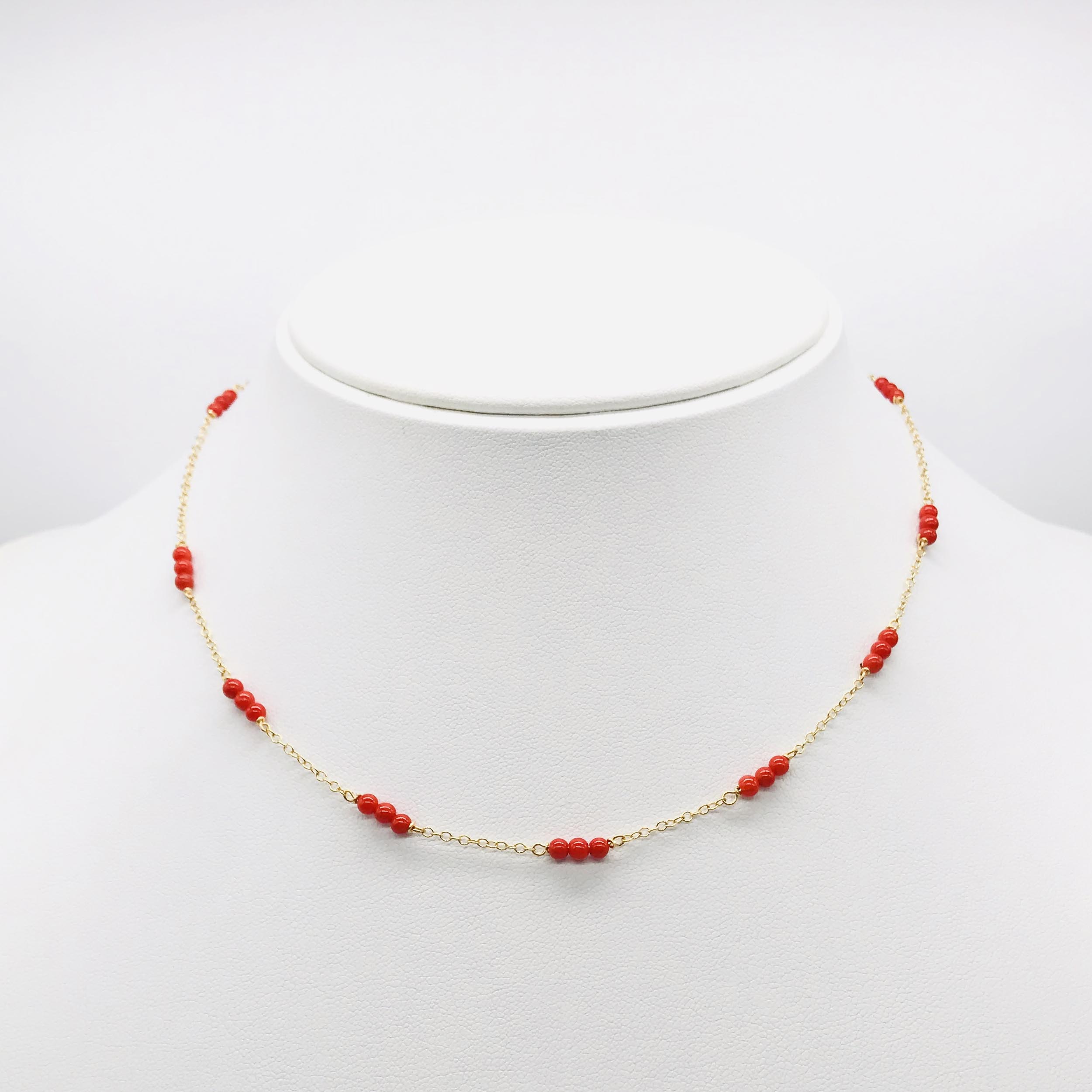 18K GOLD ALYX CORALS NECKLACE - HANDMADE IN ITALY