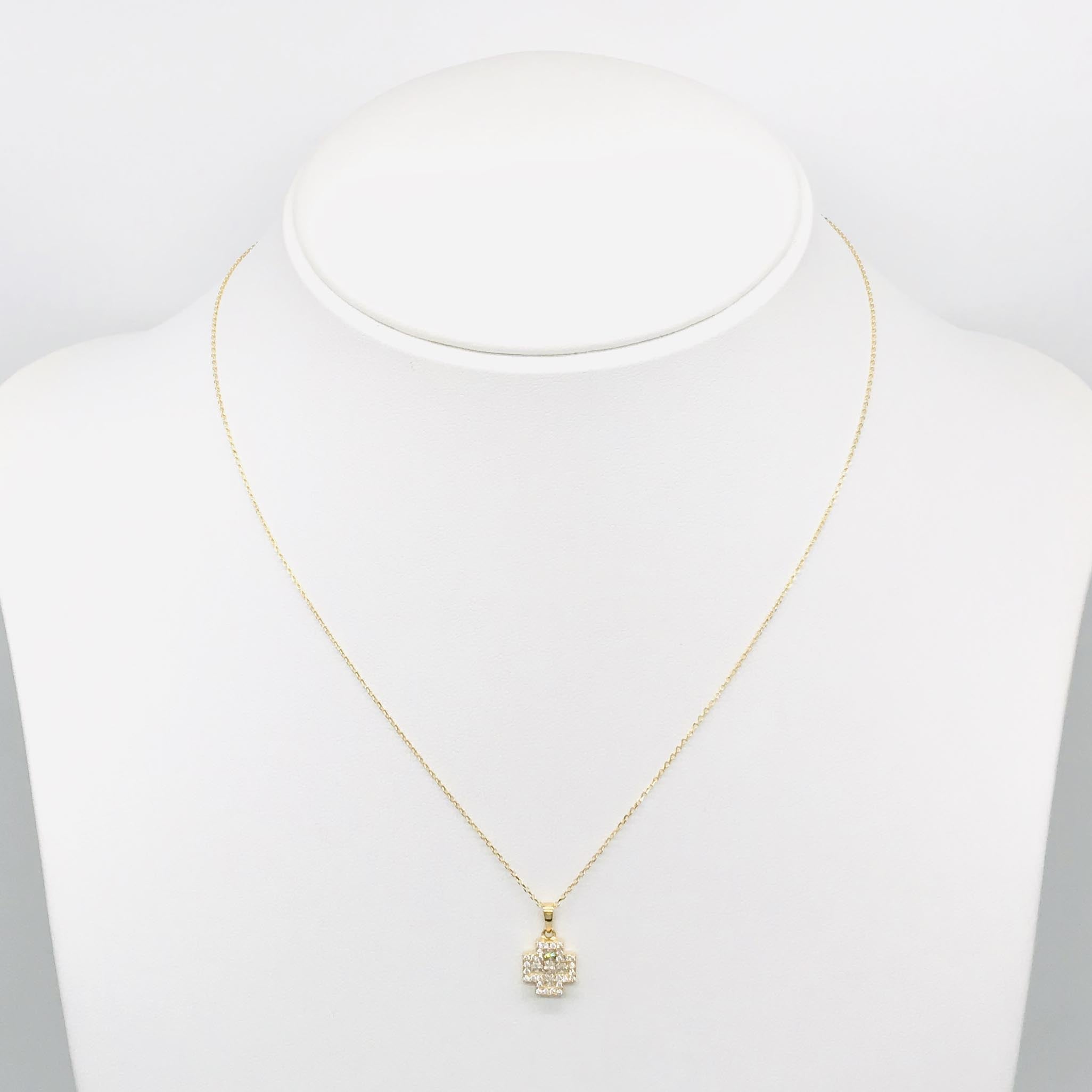 18K GOLD PENDANT NECKLACE - HANDMADE IN ITALY