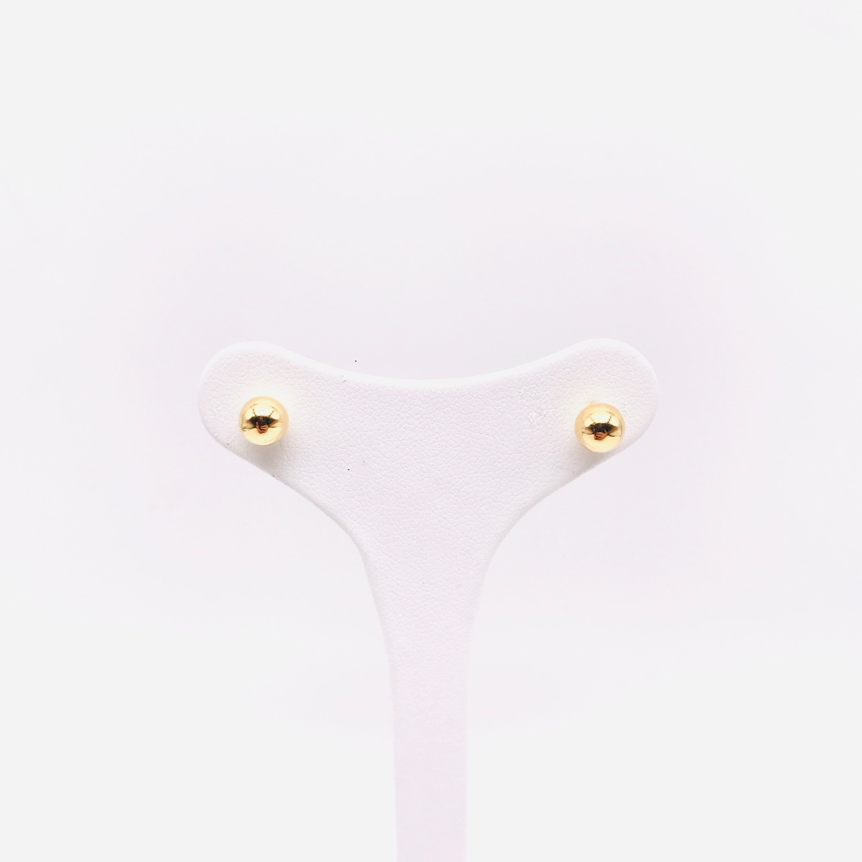 18K GOLD OBLO STUD EARRINGS - HANDMADE IN ITALY
