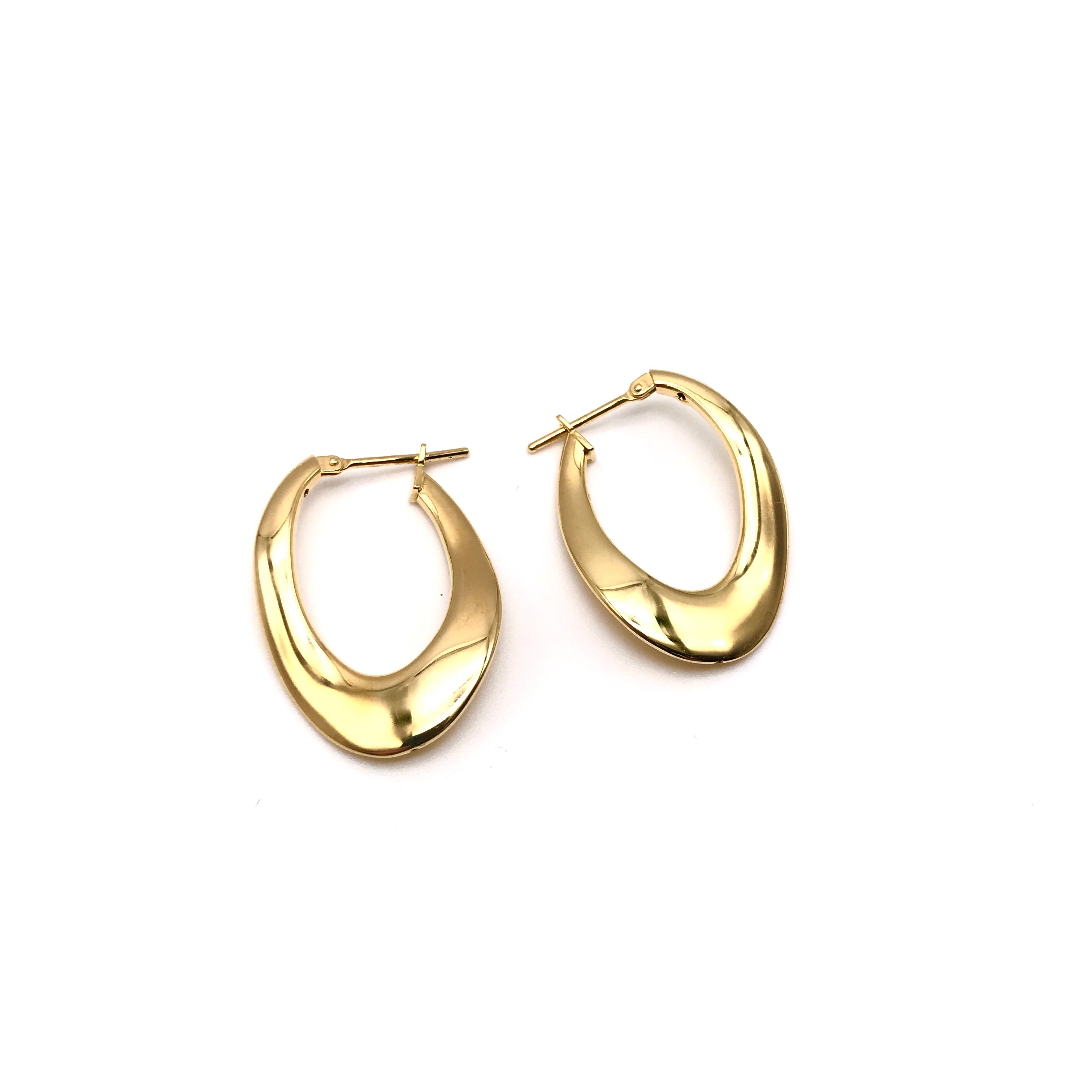 18K GOLD BLONDIE HOOP EARRINGS - HANDMADE IN ITALY
