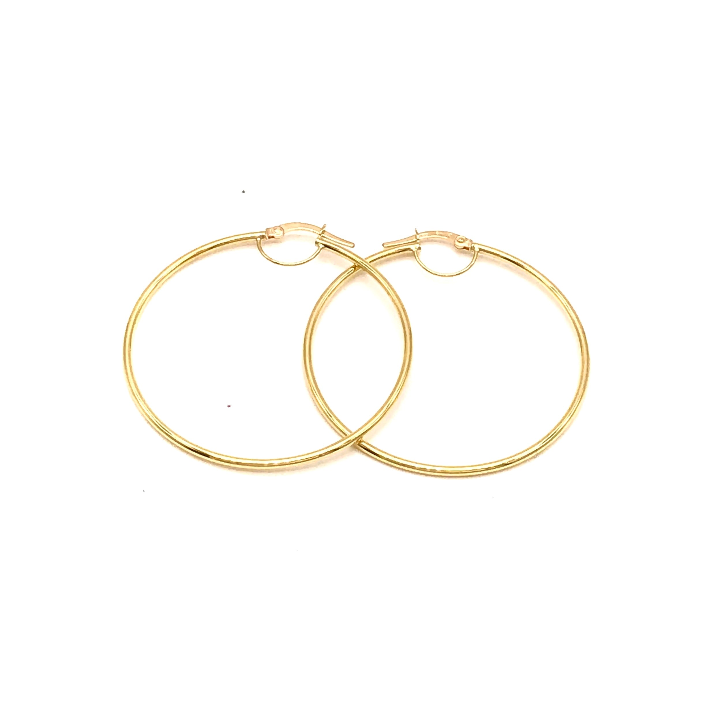 18K GOLD HOOP EARRINGS - HANDMADE IN ITALY