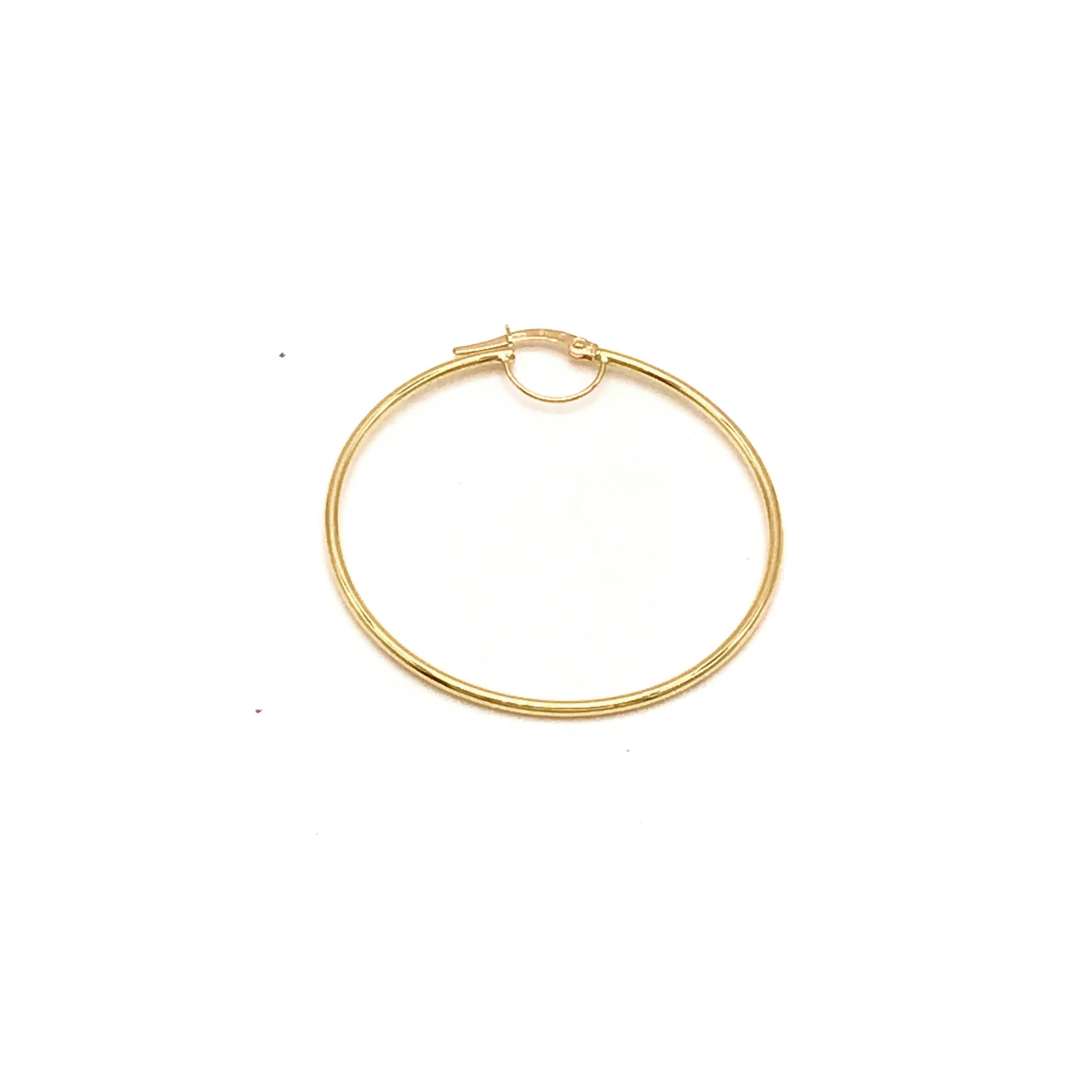18K GOLD HOOP EARRINGS - HANDMADE IN ITALY