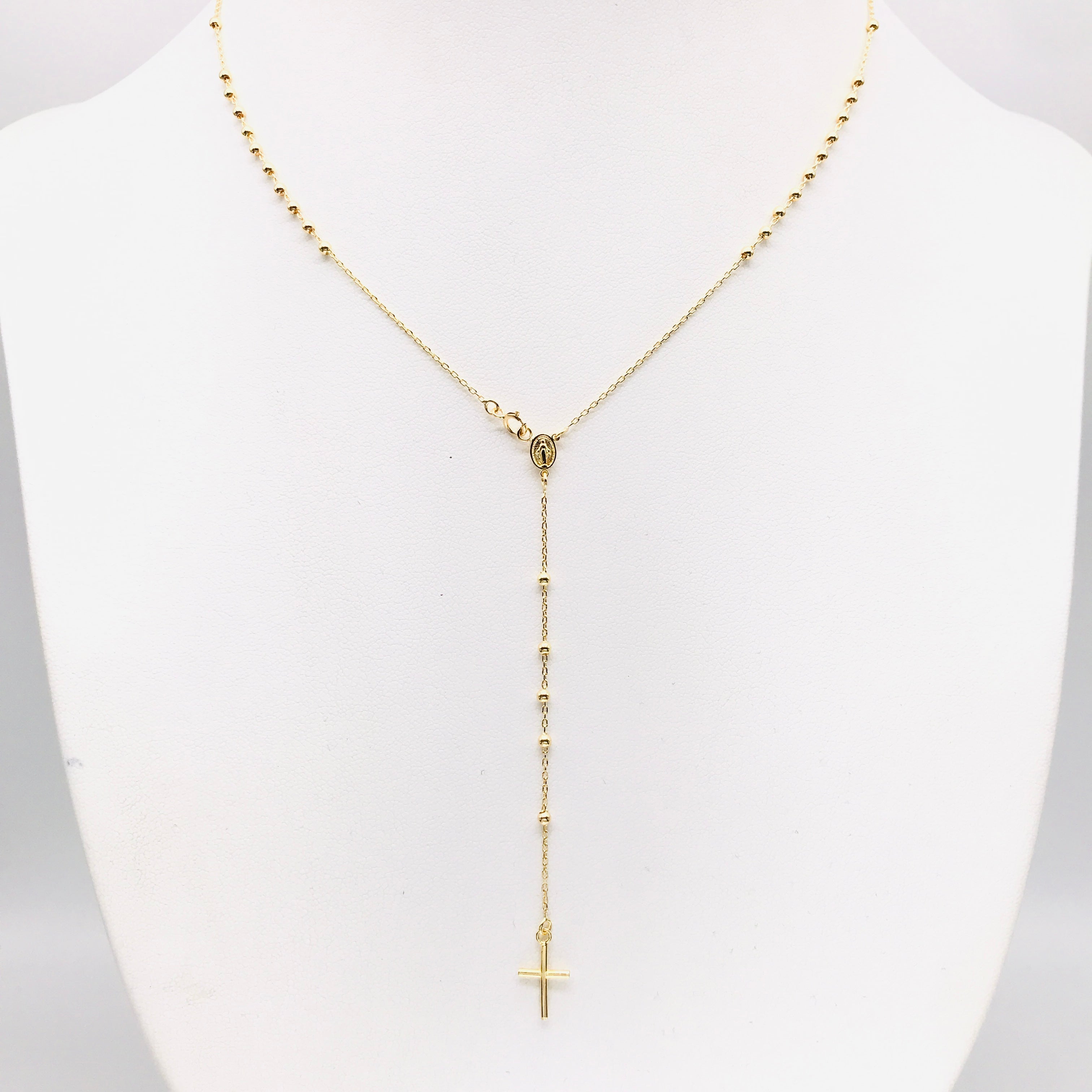18K GOLD ROSARY NECKLACE - HANDMADE IN ITALY