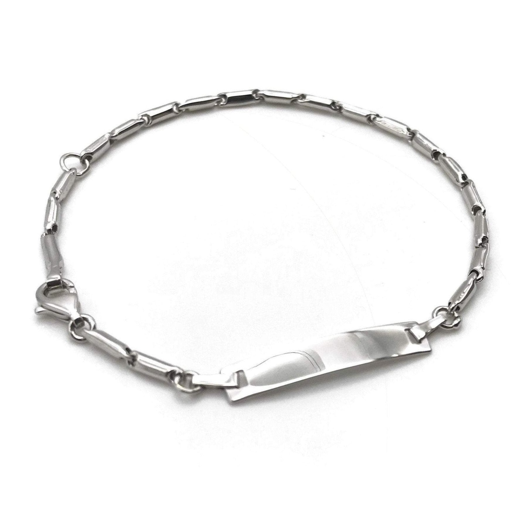 18K GOLD SNOWY BAR BRACELET - HANDMADE IN ITALY
