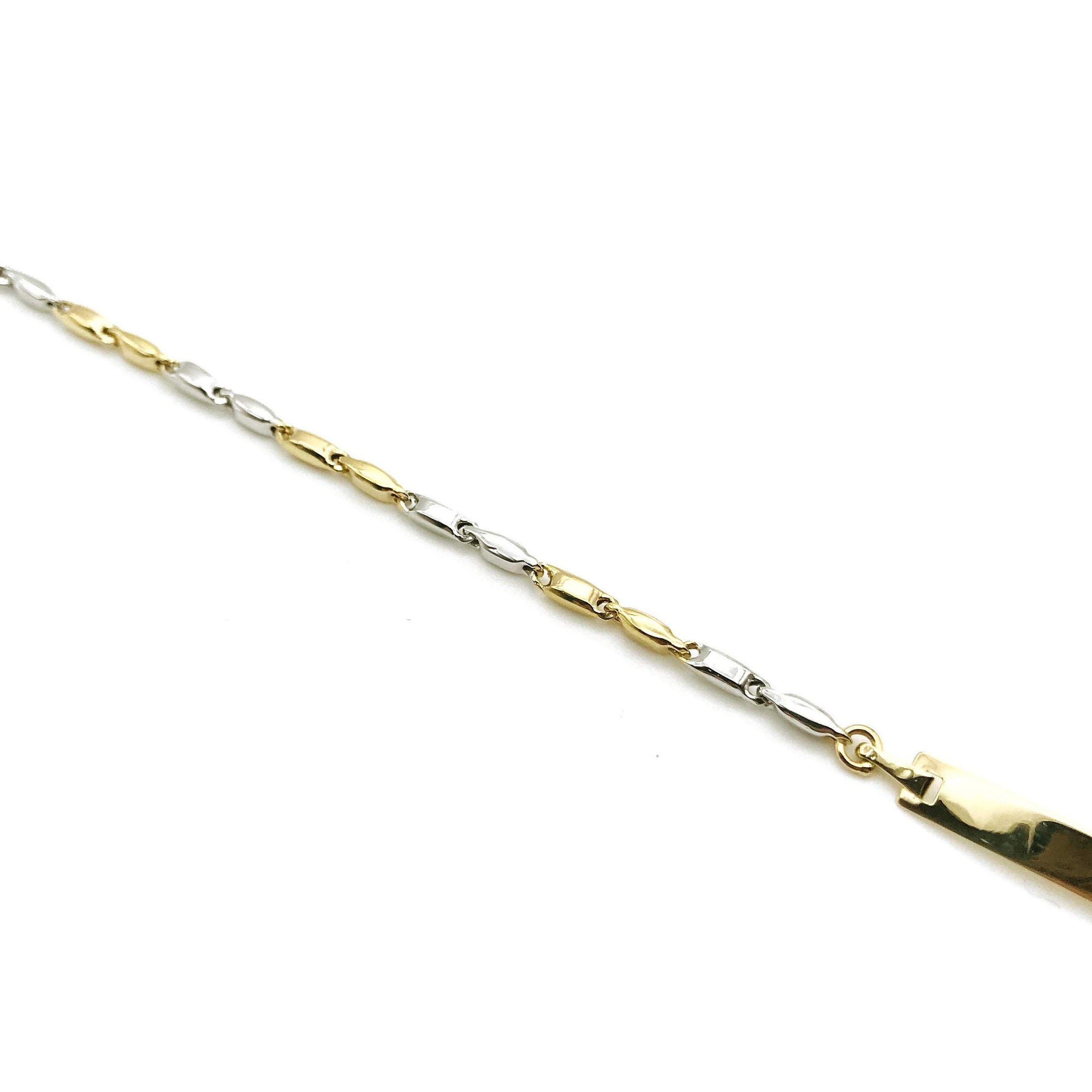 18K GOLD POSITANO BAR BRACELET - HANDMADE IN ITALY