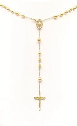 18K GOLD ANEMONE ROSARY NECKLACE - HANDMADE IN ITALY