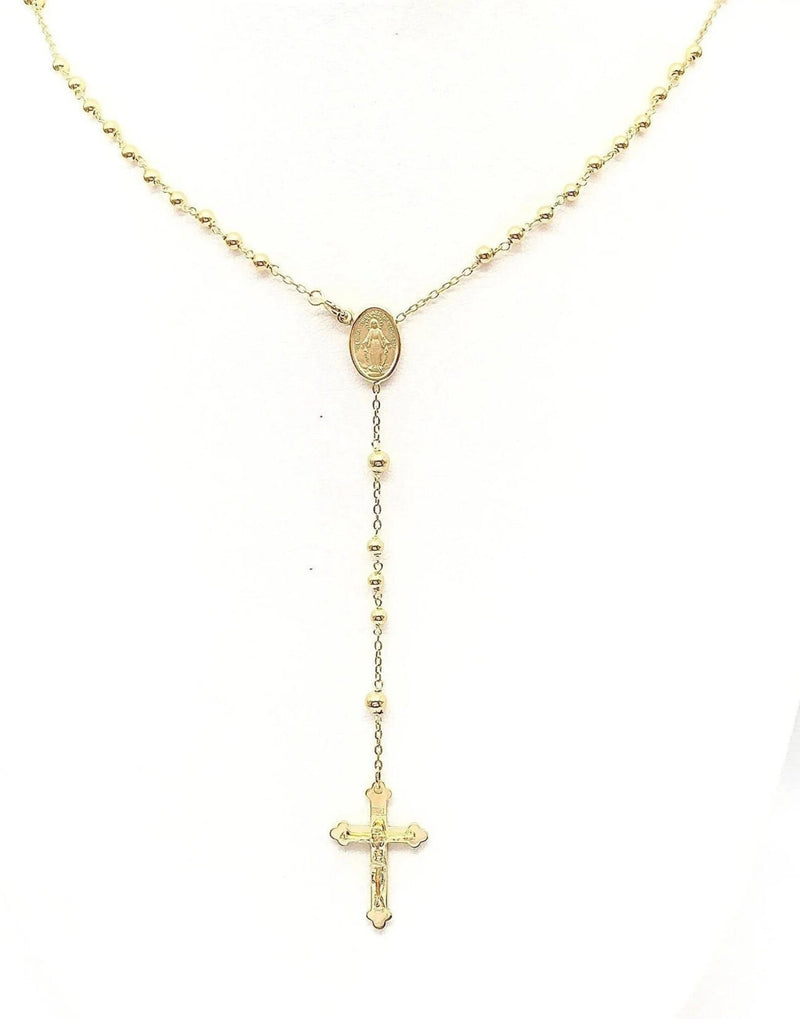 18K GOLD ORTENSIO ROSARY NECKLACE - HANDMADE IN ITALY