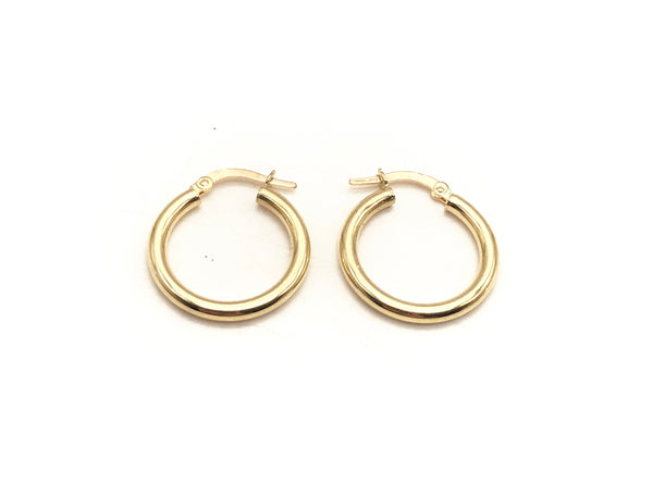 18K GOLD DIANA HOOP EARRINGS - HANDMADE IN ITALY