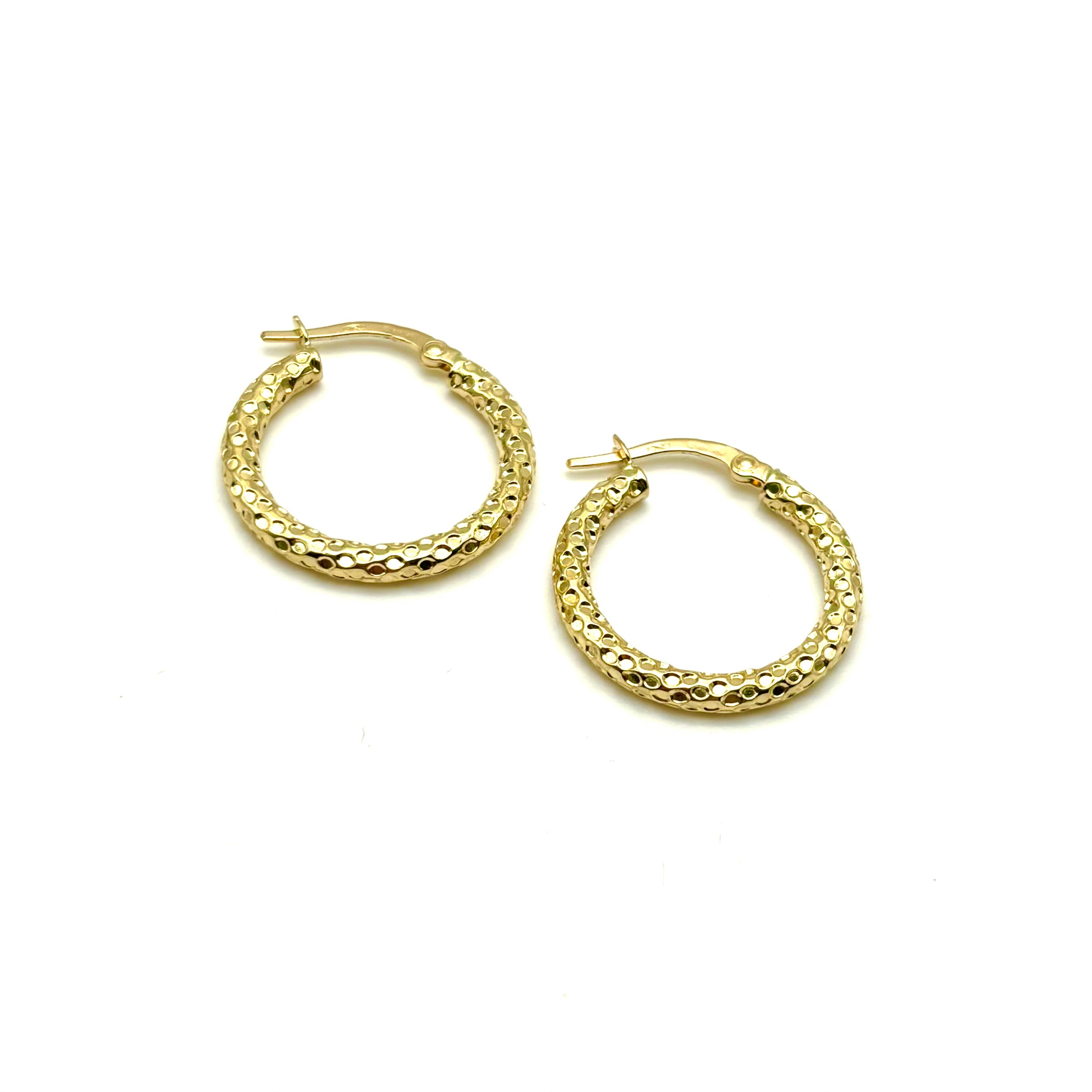 18K GOLD ANNA LAURA HOOP EARRINGS - HANDMADE IN ITALY