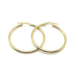 18K GOLD SOLO HOOP EARRINGS - HANDMADE IN ITALY