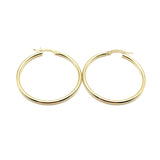 18K GOLD SOLO HOOP EARRINGS - HANDMADE IN ITALY