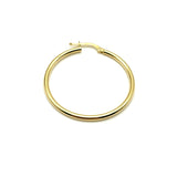 18K GOLD SOLO HOOP EARRINGS - HANDMADE IN ITALY