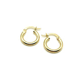 18K GOLD LADY SOLO HOOP EARRINGS - HANDMADE IN ITALY