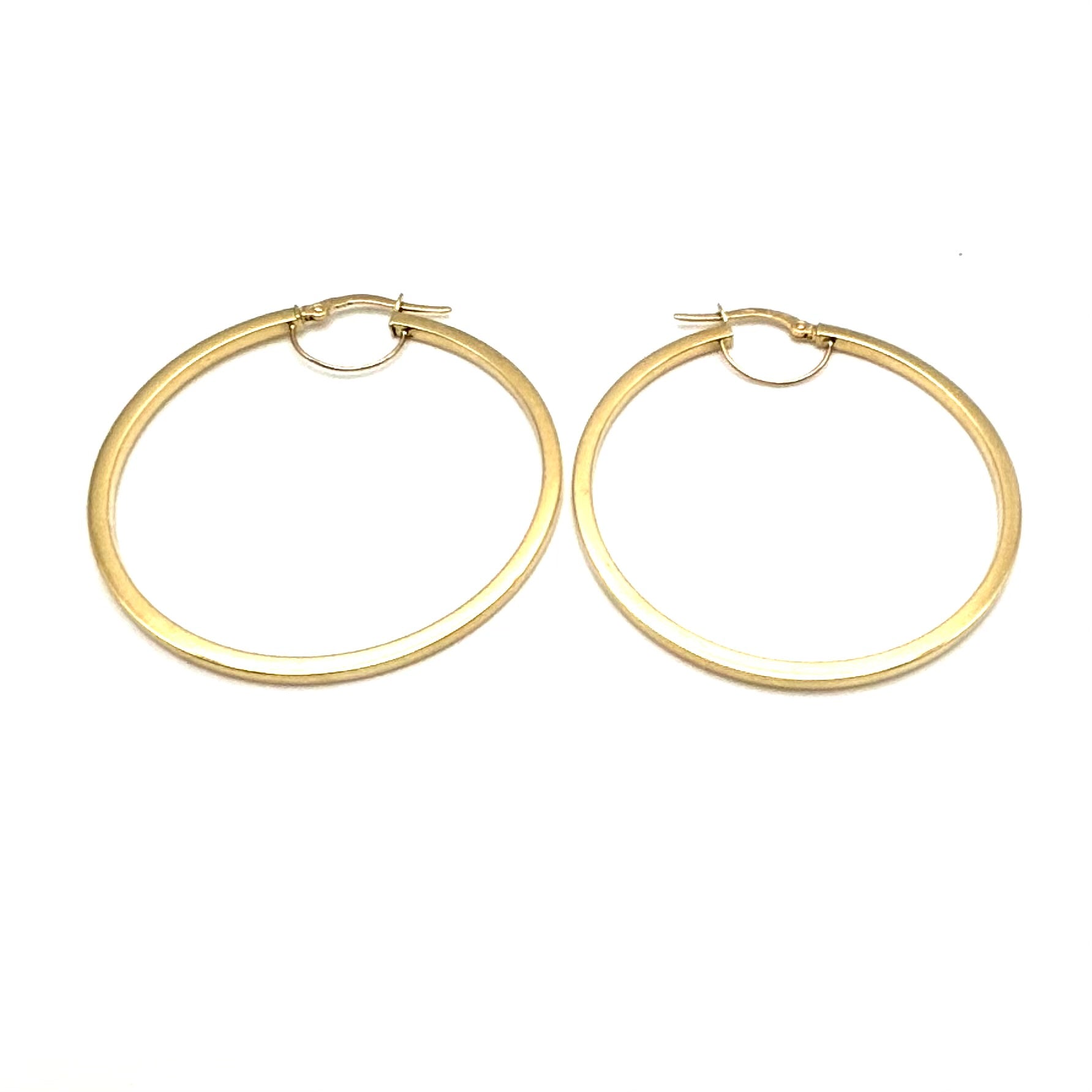 18K GOLD BOLZANO HOOP EARRINGS - HANDMADE IN ITALY