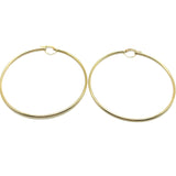 18K GOLD ABBEY LARGE HOOP EARRINGS - HANDMADE IN ITALY