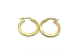 18K GOLD HOOP EARRINGS - HANDMADE IN ITALY