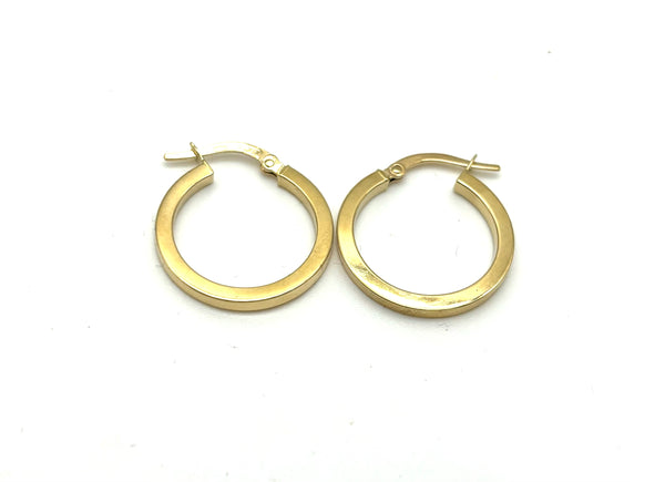 18K GOLD HOOP EARRINGS - HANDMADE IN ITALY