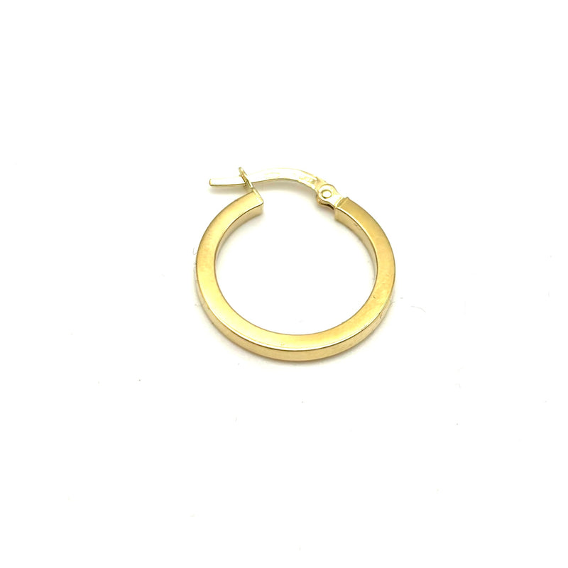 18K GOLD HOOP EARRINGS - HANDMADE IN ITALY