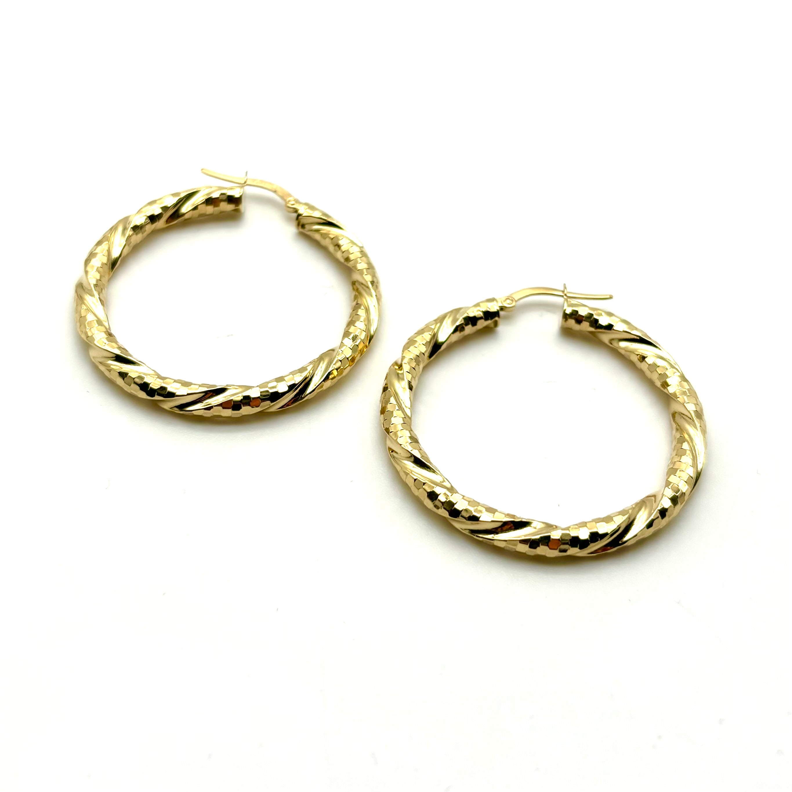 18K GOLD MARTA HOOP EARRINGS - HANDMADE IN ITALY