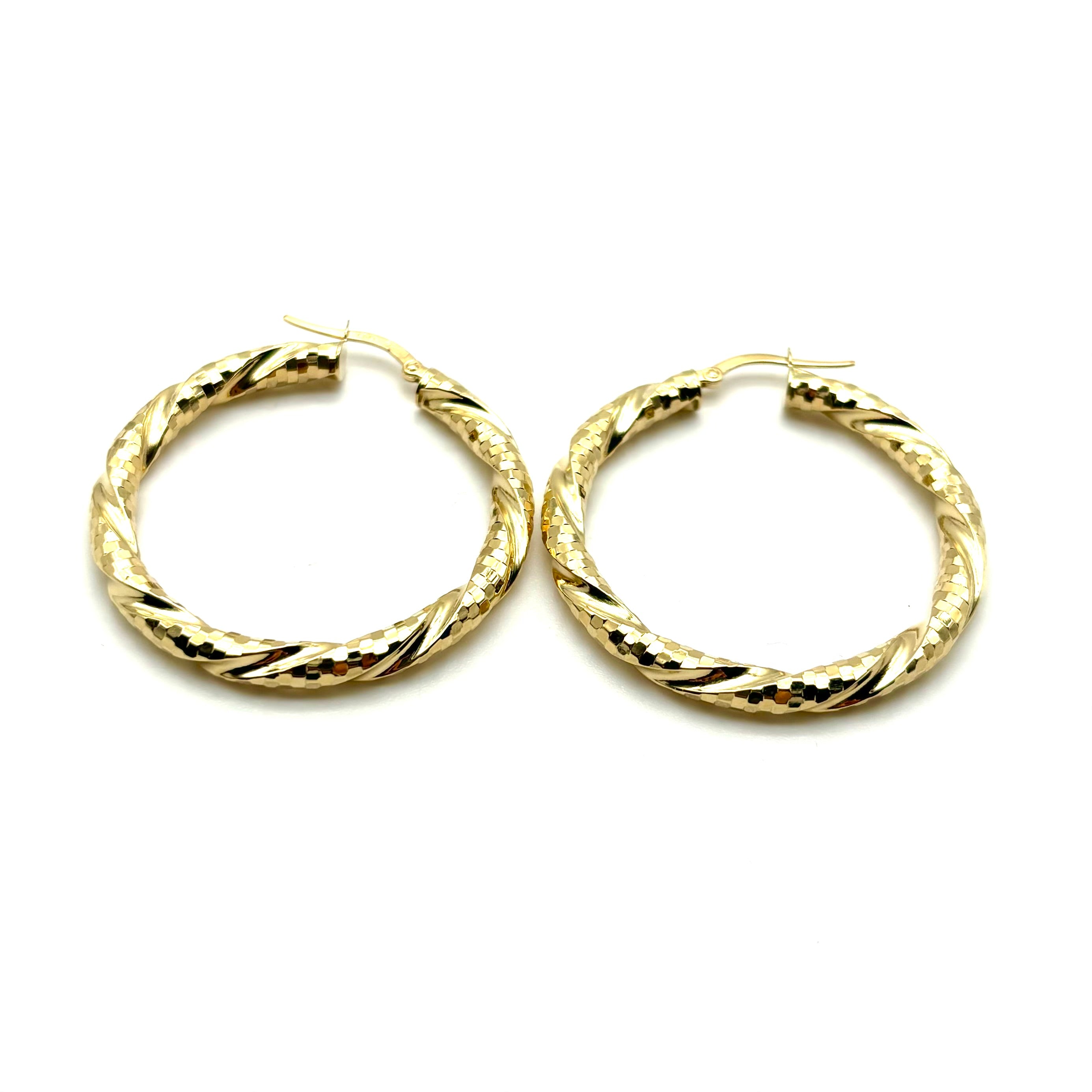 18K GOLD MARTA HOOP EARRINGS - HANDMADE IN ITALY