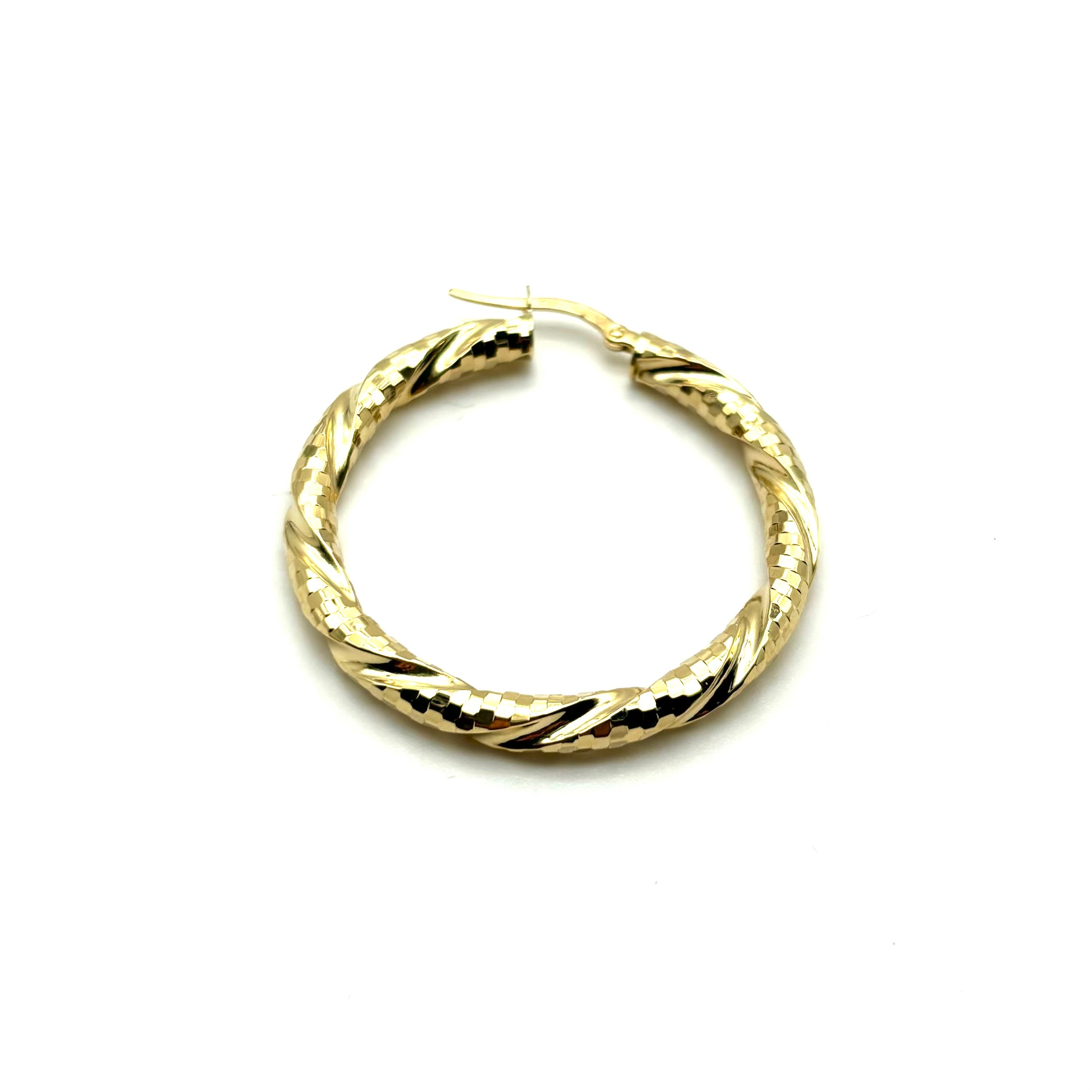 18K GOLD MARTA HOOP EARRINGS - HANDMADE IN ITALY