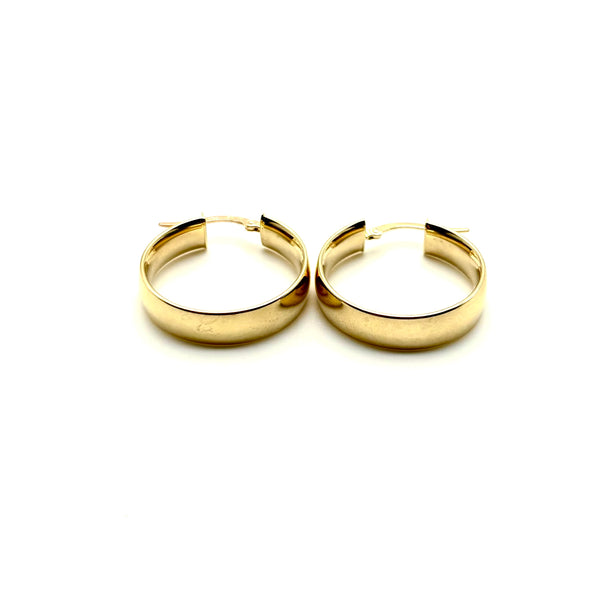 18K GOLD HOOP EARRINGS - HANDMADE IN ITALY