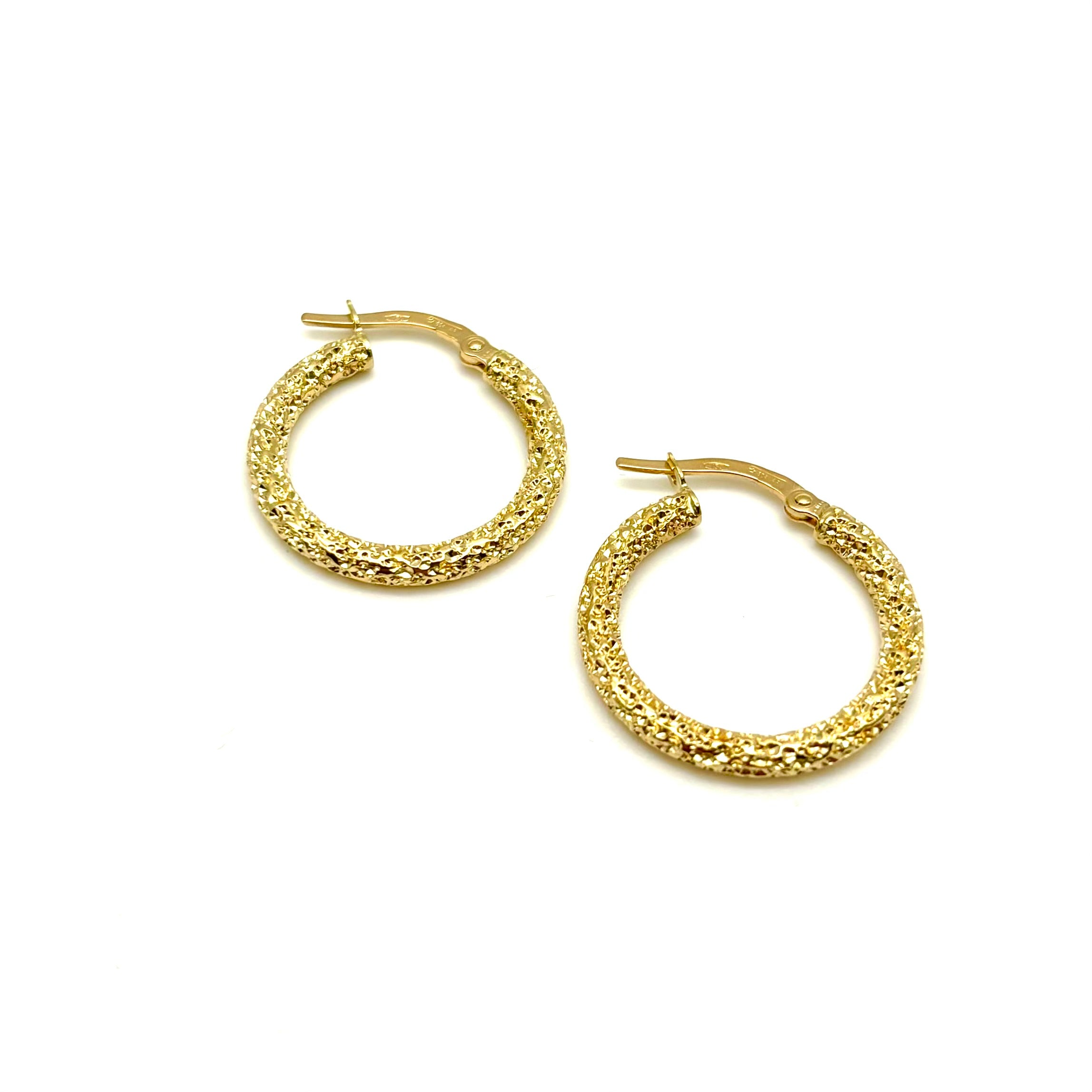 18K GOLD MARTE HOOP EARRINGS - HANDMADE IN ITALY