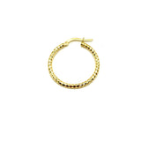 18K GOLD HAMMERED HOOP EARRINGS - HANDMADE IN ITALY