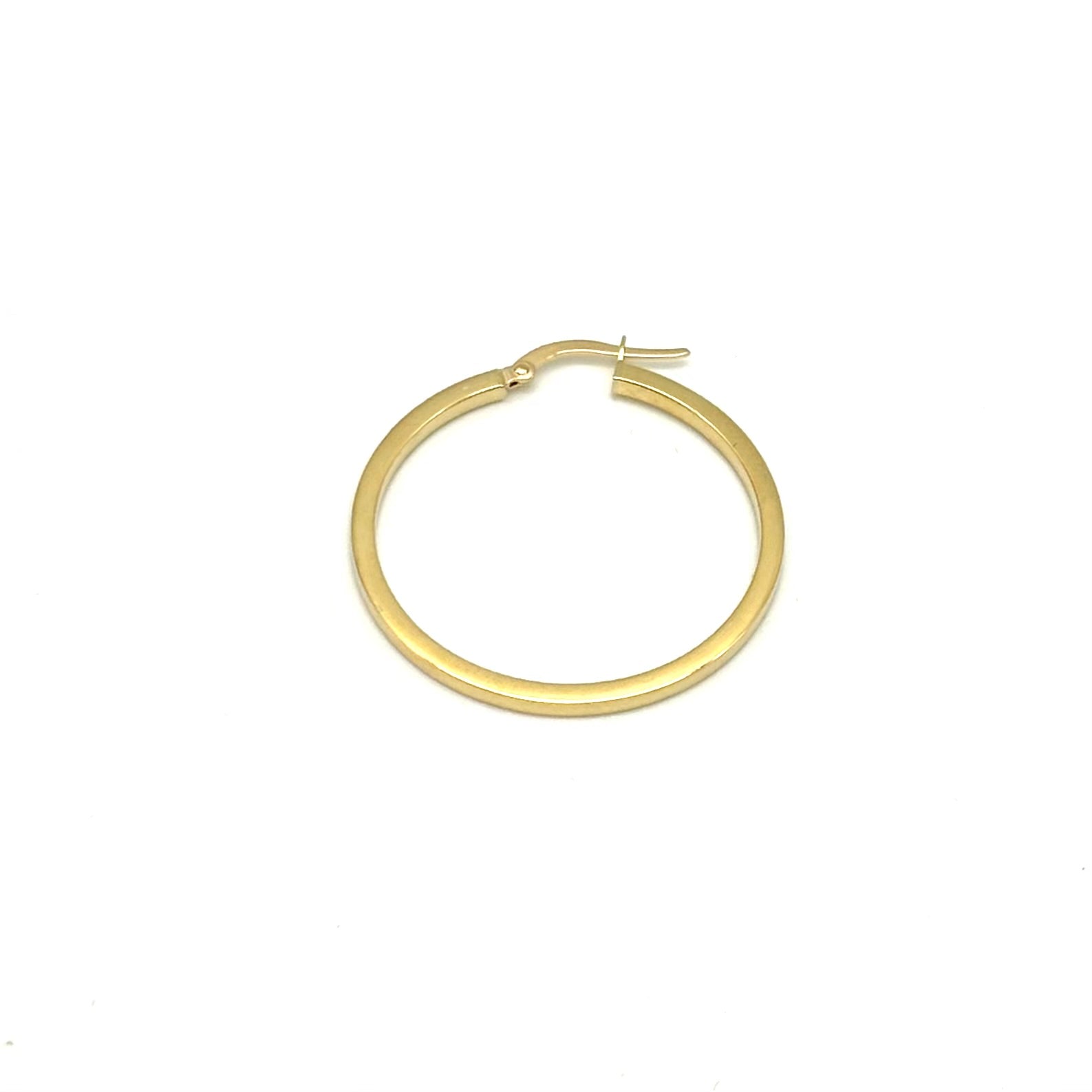 18K GOLD HOOP EARRINGS - HANDMADE IN ITALY