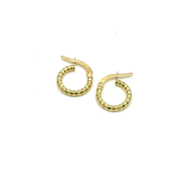 18K GOLD HOOP EARRINGS - HANDMADE IN ITALY