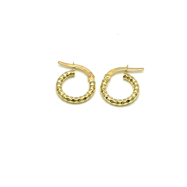 18K GOLD HOOP EARRINGS - HANDMADE IN ITALY