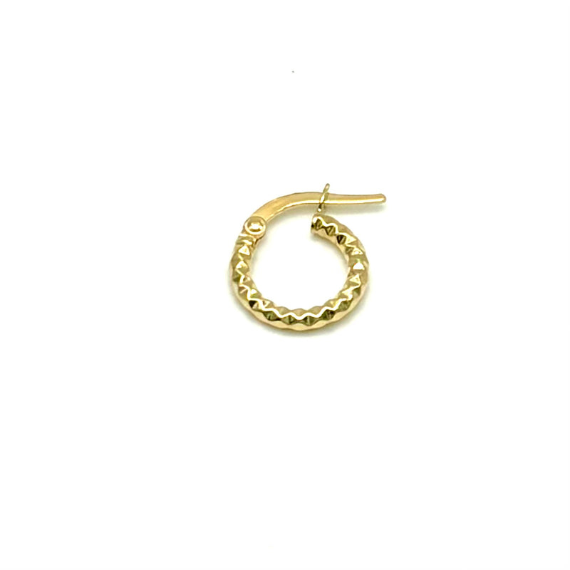 18K GOLD HOOP EARRINGS - HANDMADE IN ITALY