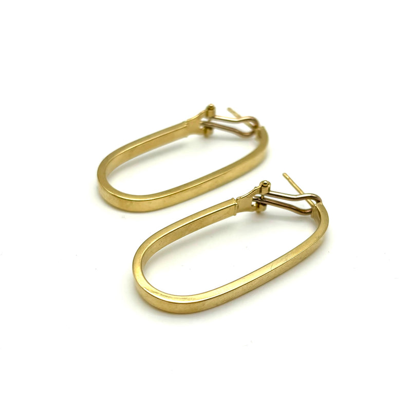 18K GOLD NY HOOP EARRINGS - HANDMADE IN ITALY