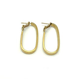 18K GOLD NY HOOP EARRINGS - HANDMADE IN ITALY