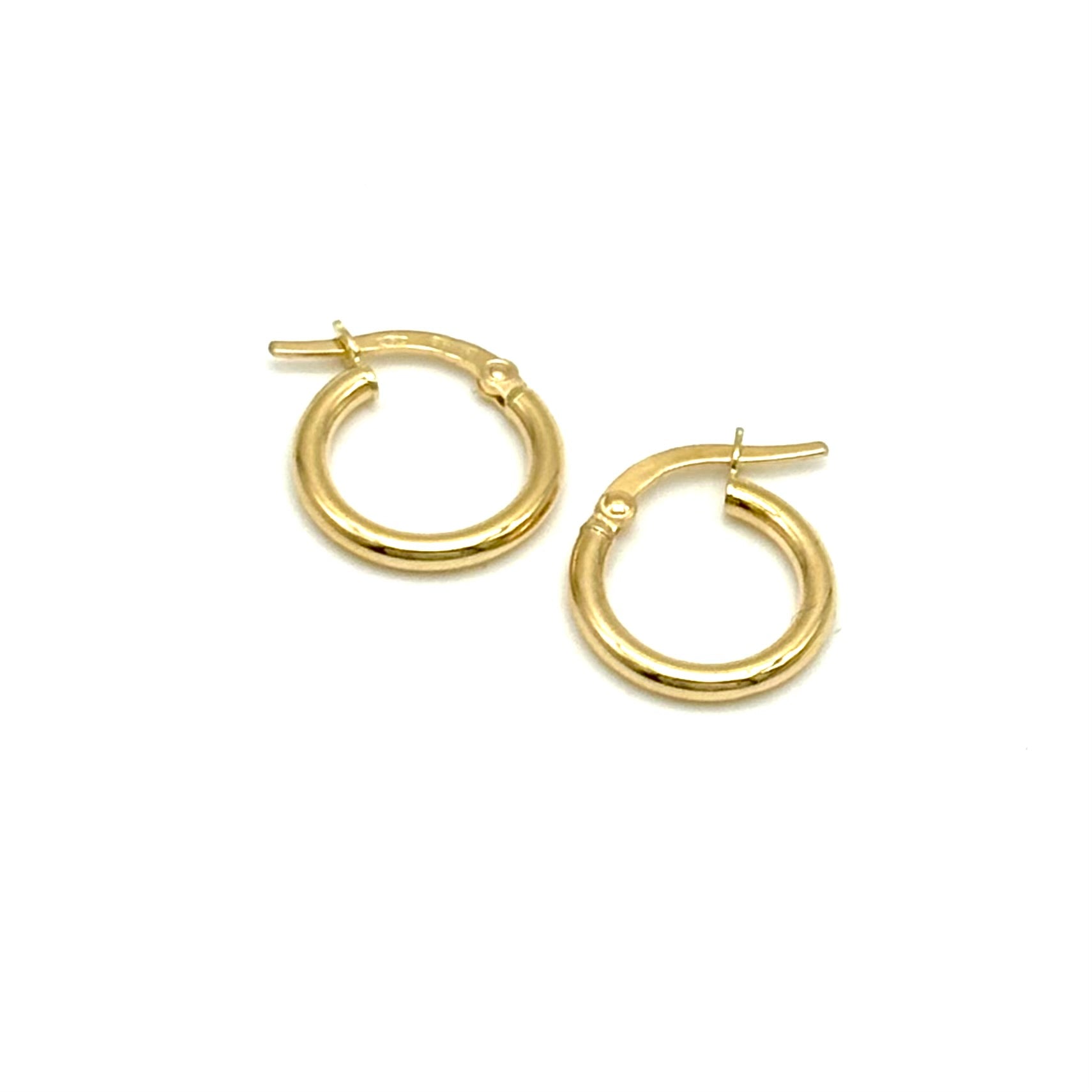 18K GOLD HOOP EARRINGS - HANDMADE IN ITALY