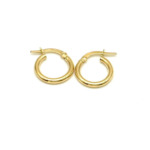 18K GOLD HOOP EARRINGS - HANDMADE IN ITALY