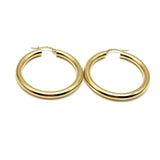 18K GOLD HOOP EARRINGS - HANDMADE IN ITALY